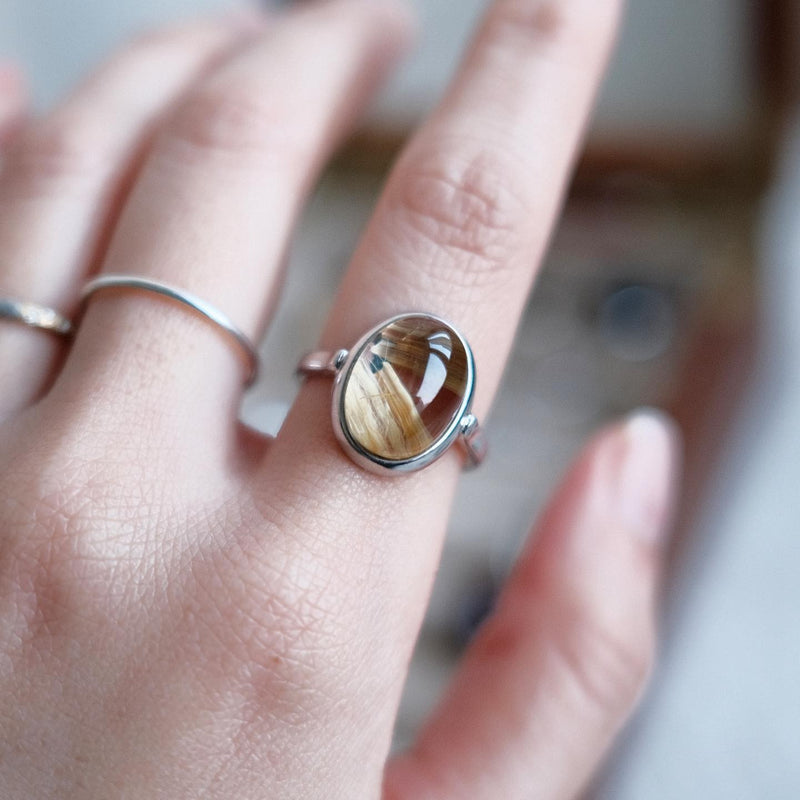 Golden Rutilated Quartz | handpicked ooak ring