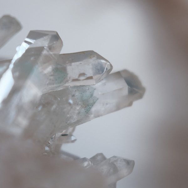 54 Jade Phantom Quartz Cluster | Mount