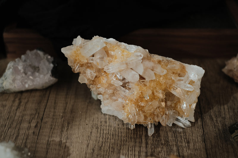 Citrine Quartz Cluster  | Yellow Flower