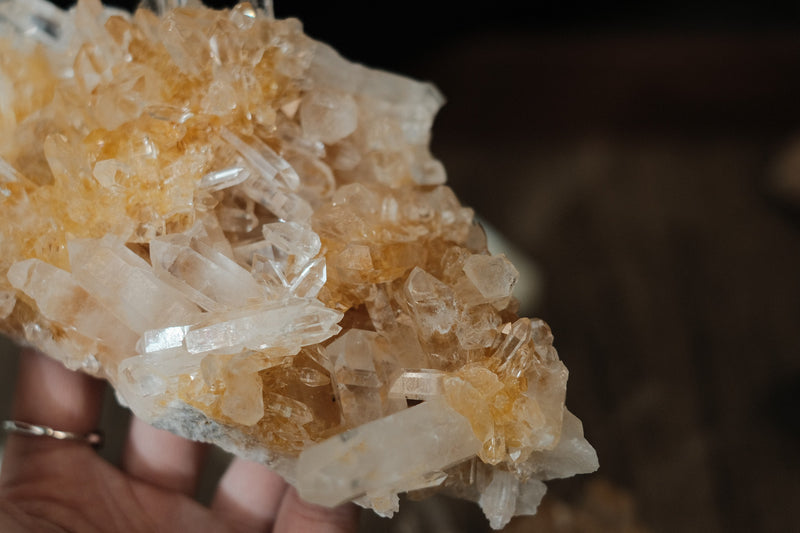 Citrine Quartz Cluster  | Yellow Flower