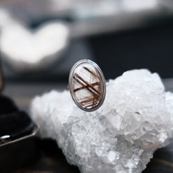 111 Copper Rutilated Quartz | handpicked ooak ring